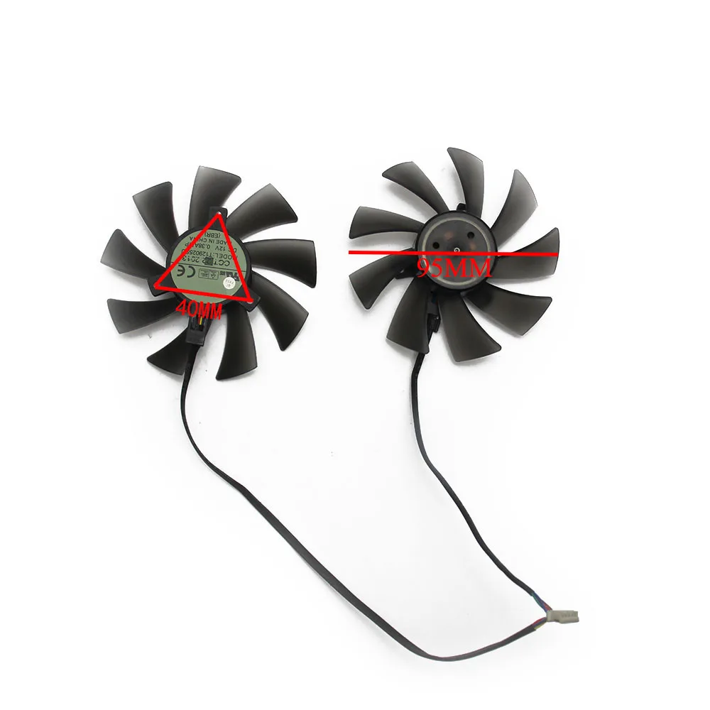 T129025SU 12V 0.38A 4PIN для ASUS HD 7970 7950 GTX 680 DirectCU II HD7970 HD7950 GTX680 вентилятора видеокарты