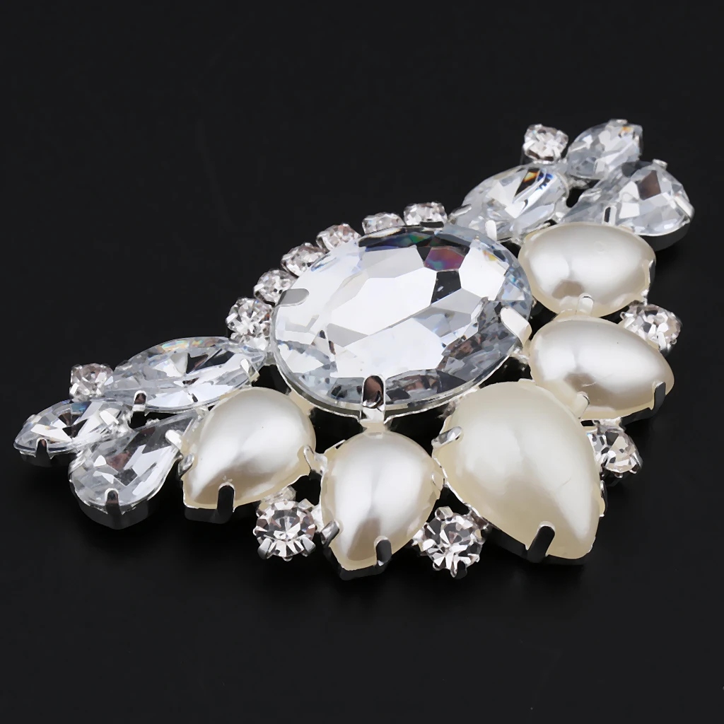 1pcs Versatile shoe clips Artificial Pearl Rhinestone Crystal Wedding Shoe Clips High-heel Buckle