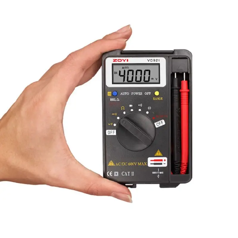 ZOYI VC921 Digital Multimeter Capacitance AC/DC Transistor Voltage Tester Probe