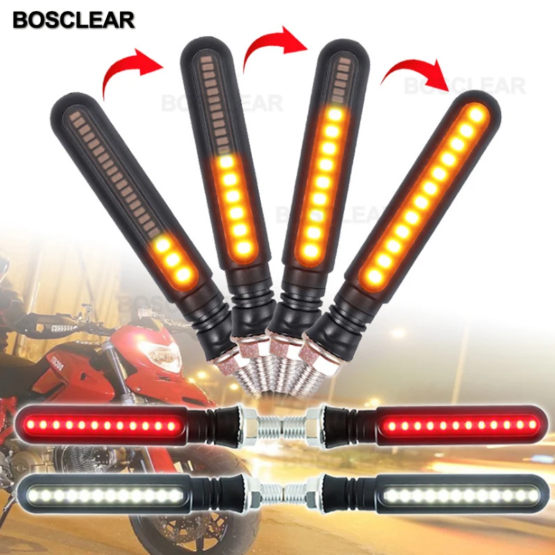 2 шт. 24LED Универсальный мотоциклетный сигнал сигнальные огни индикатор мотоцикла для противотуманных фар мото задние тормозные фонари стример мигающий