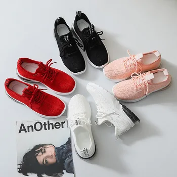 

Women's shoes 2020 summer new breathable light fly woven girls shoes Hollowing out trend comfortable mesh upper students shoeju
