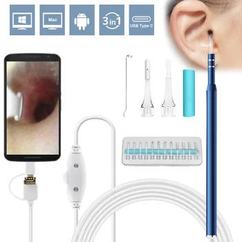 

5.5mm 720P Visual Ear Spoon Cleaning Tool Earpick Endoscope Camera for Android Phone Ear Health Cleaner Ear Wax Removal 3 in 1
