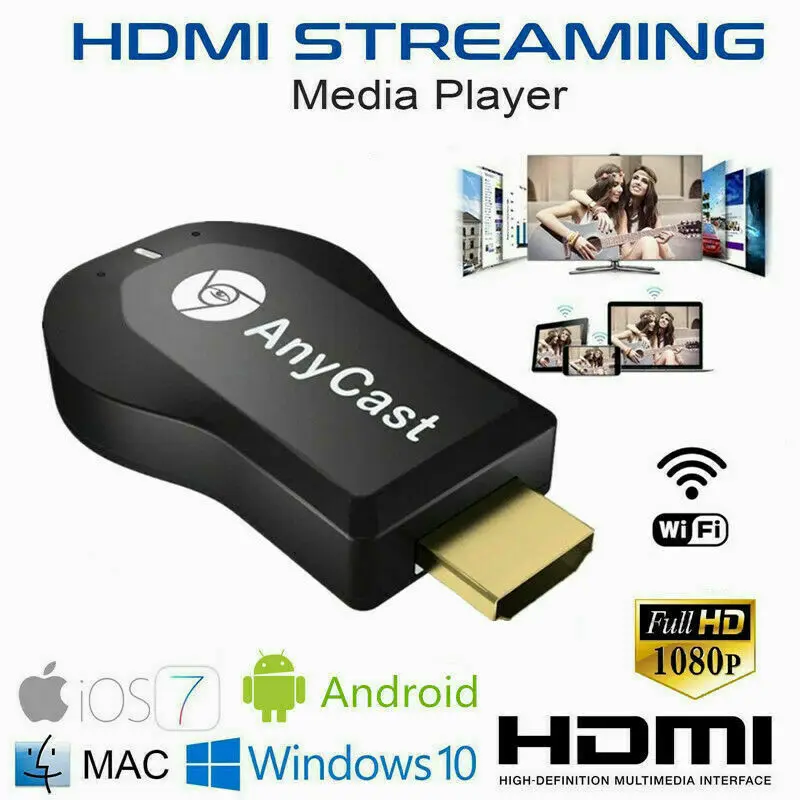 Anycast M2 Plus WiFi Дисплей зеркало приемник ключ Chromecast беспроводной 1080P HDMI ТВ DLNA AirPlay Miracast для Ios Andriod