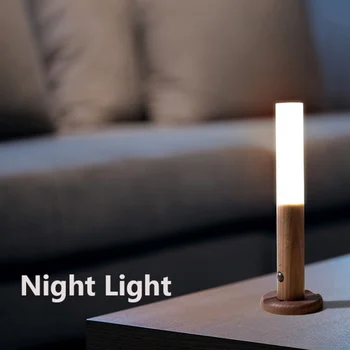 

LED Night Light Mini Light Sensor Rechargeable Night Lights Lamp For Children Kids Living Room Bedroom Corridor Cabinet Lighting