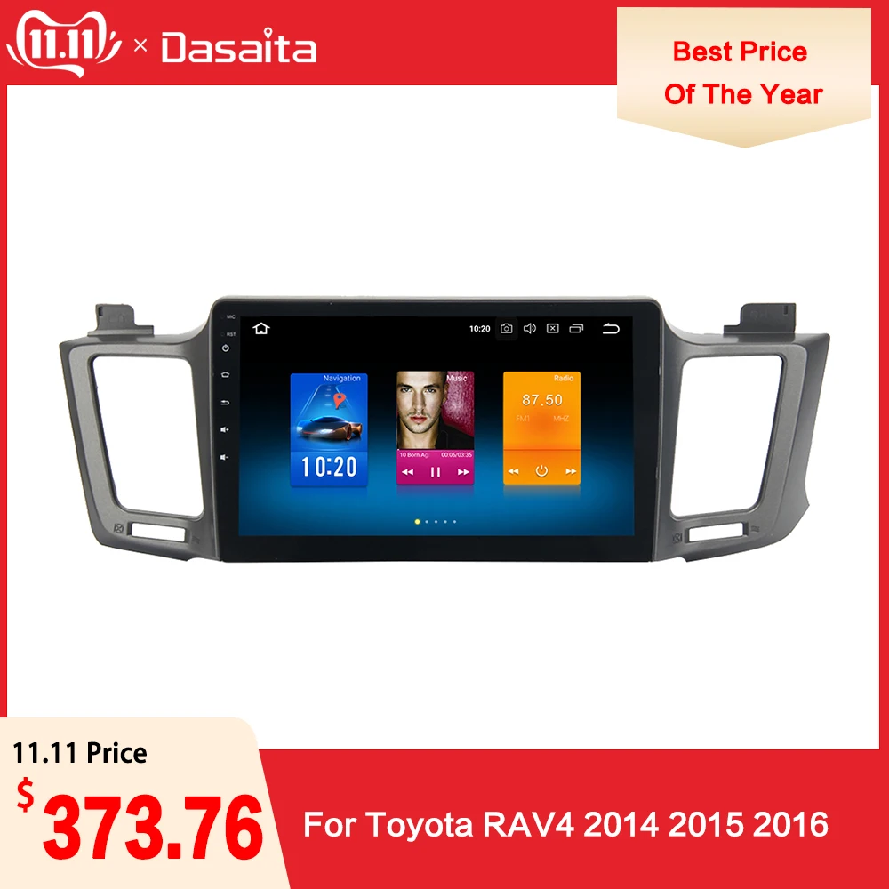 10," HD цифровой экран Встроенный gps Android 9,0 32 ГБ rom Восьмиядерный для Toyota RAV4 с автомобильным мультимедийным плеером