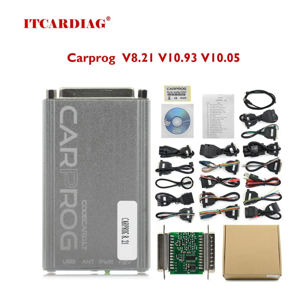 Прошивка Carprog V8.21 V10.93 V10.05 полностью идеальная онлайн версия со всеми 21 адаптером