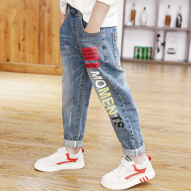 Autumn Casual Trousers Boys Jeans Infantil Bottom Children Denim Kids Clothing Baby Pants Jean Teenager Clothes Boys Pants 3-13T - Цвет: 5011-