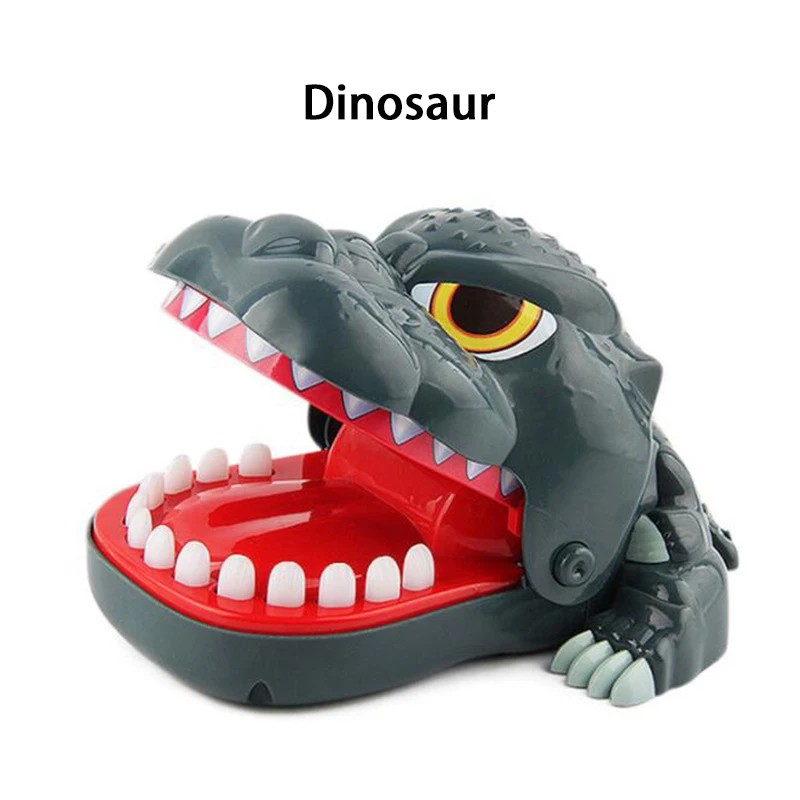 dinosaur Забавная игра Большой крокодил, акула рот укуса палец игра Новинка шутки дети мультфильм пиратский бочонок семья игры игрушки для детей - Цвет: dinosaur