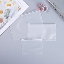 A5/a6/a7 tamanho plástico zip lock envelope zíper carteira inserção reenchimento organizador