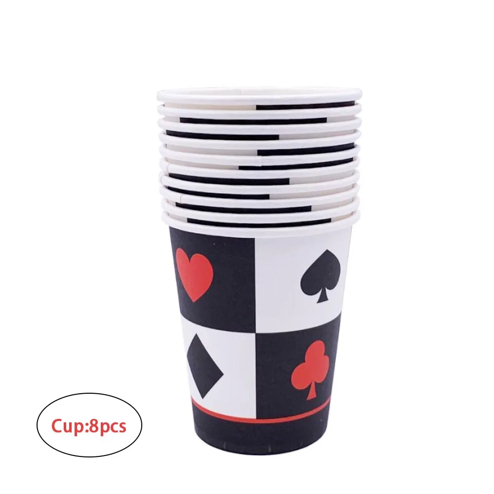 New Poker Party Christmas Set PARTY Birthday Products Decorative Tableware Paper Cup Paper Tray