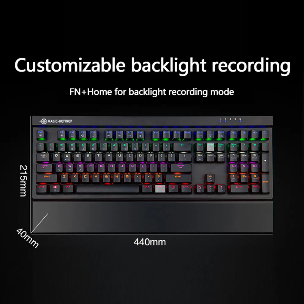 Механическая клавиатура teclado mecanico108Keys, металлическая панель, все ключи NoConflict, Заказная подсветка zuoya mehanichekaya