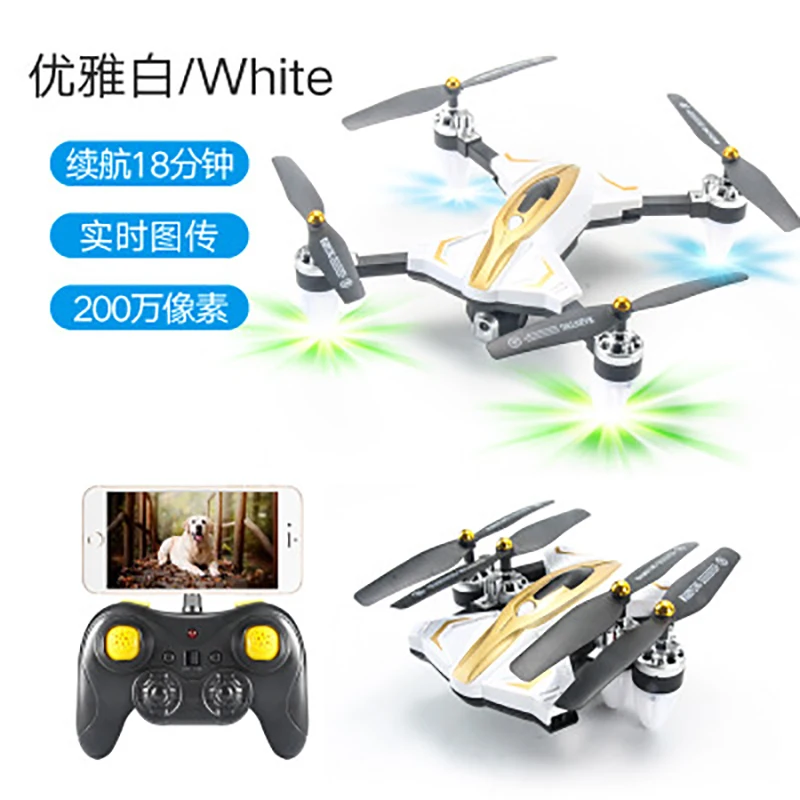 RC вертолет камера складной Дрон профессиональные дроны HD wifi селфи дроны Квадрокоптер профессиональная камера детская игрушка - Цвет: 1080P white
