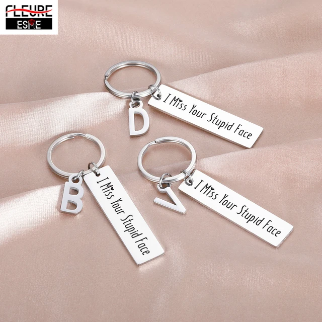 Cute Boyfriend Gifts Keychain Pendant Long Distance Relationships  Friendship Gifts Key Chains Distance Means So Little - AliExpress