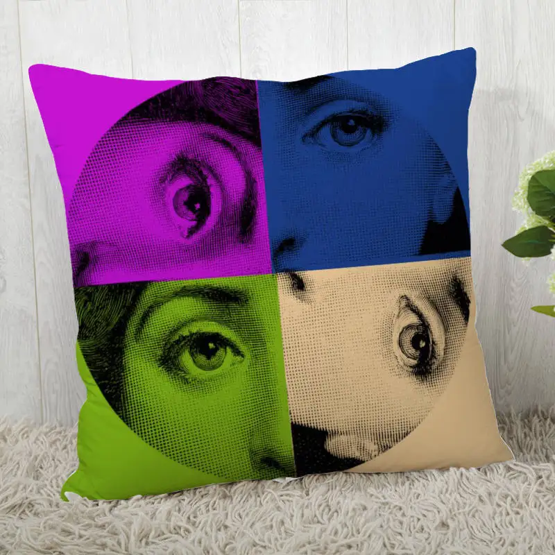 Наволочки на заказ Fornasetti-Famous-beauty-Mask-Face Art квадратная Наволочка на молнии наволочка 40*40 см, 45*45 см(одна сторона - Цвет: 1