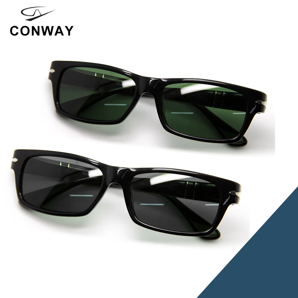 Conway Vintage Square Sunglasses for Men Driving Glasses Polarized UV Protection Unbreakable Acetate Frame Eyewear Case Included