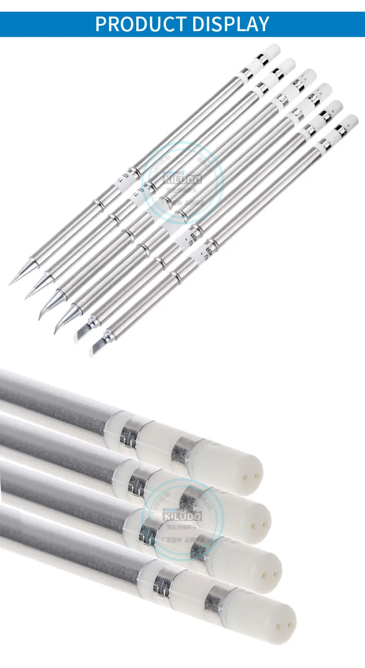 KILUDO T12-J02 T12-KU T12-BL Iron Tips for Hakko Soldering Rework Station FX-951 FX-950 Control Temperature