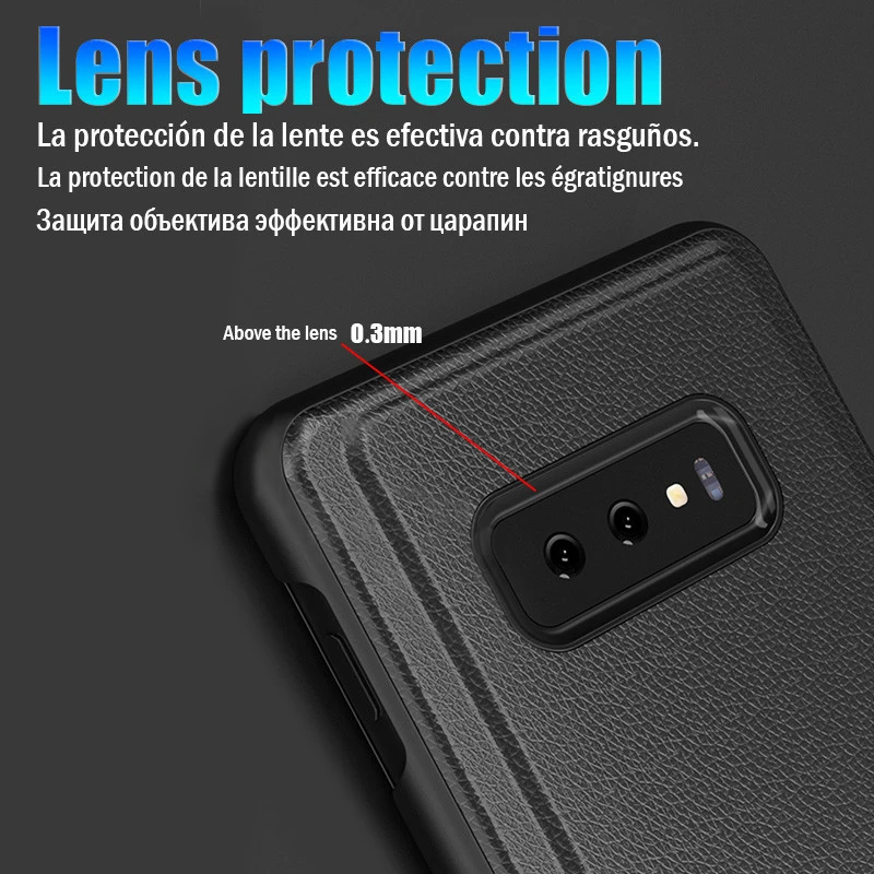Умный мягкий кожаный чехол для samsung Galaxy Note 10 Pro S 8 9 S8 S9 S10e S10 Plus Note10+ s8plus s9plus s10plus откидная крышка