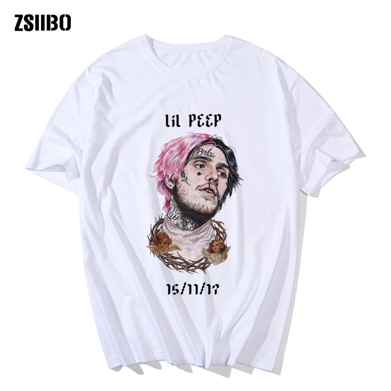 white4 ZSIIBO хип хоп Lil Peep Men'S футболка с короткими рукавами одежда с принтом в стиле хип-хоп футболка с короткими рукавами футболка HY1MC79 - Цвет: white4