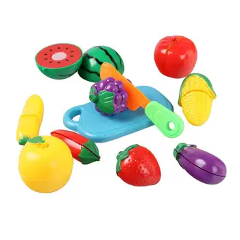 

Kuulee Kids Pretend Play House Kitchen Simulation Fruits Shape Cutting Toy Set