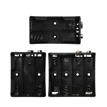 

50 Pcs 2 3 4 AA 2A Battery Holder Case Cover With 9V Positive& Negative Buckle Side By Side Battery Container Drop Shipping