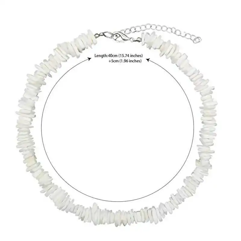 Necklace Chips Beach Puka Natural Clam Handmade beautiful Choker Shell