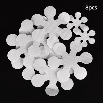 

8pcs Practical Non Slip Creative Snowflake Shape Anti-slip Bathtub Stickers Decals Bath Shower Treads for Home Toilet Bathroom