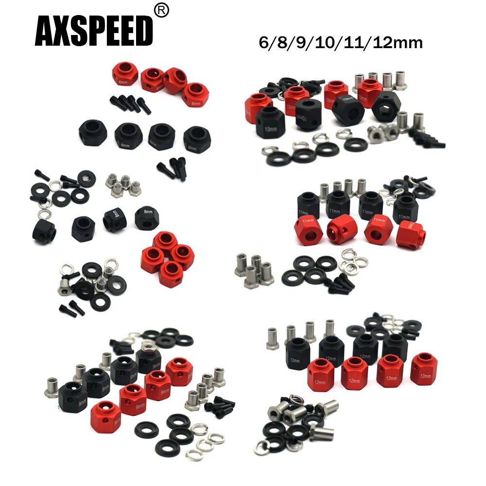 Axspeed 4pcs 6/8/9/10/11/12mm dicke 12mm rad hex adapter mit für TRX-4 trx4 1/10 rc crawler auto aufrüstung teile