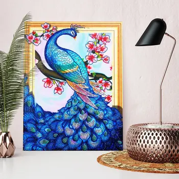 

Peacock Diamond Embroidery Kit Cross Stitch Home Decoration