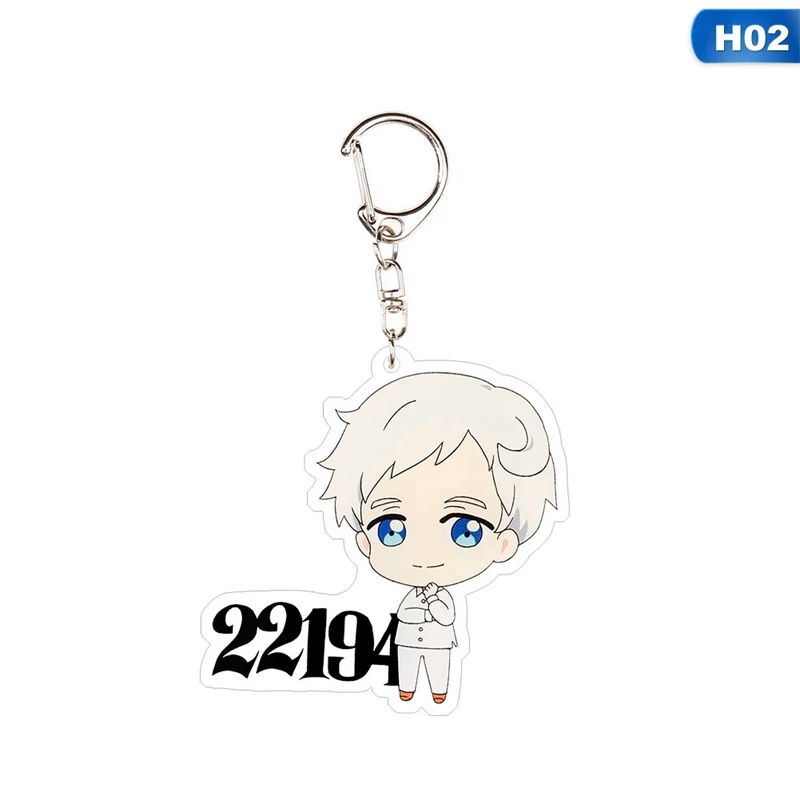 KEY5281H02 Аниме мультфильм обещанный Neverland акриловый брелок прозрачная подвеска на рюкзак подарок - Цвет: KEY5281H02