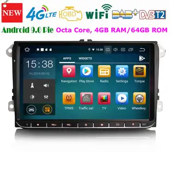 

9"Android 9.0 Bluetooth Car Radio Stereo CarPlay DSP DAB+WIFI GPS NAVI for VW Passat Golf 5/6 Polo Tiguan Caddy T5 Transporter