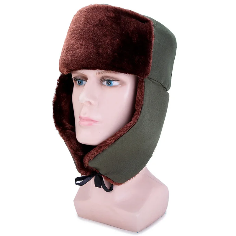 Шапка, зимняя шапка-ушанка, толстая шапка с паровозиком, шапка в Корейском стиле с большими наушниками для езды на велосипеде, пуловер с воротником, теплая шапка