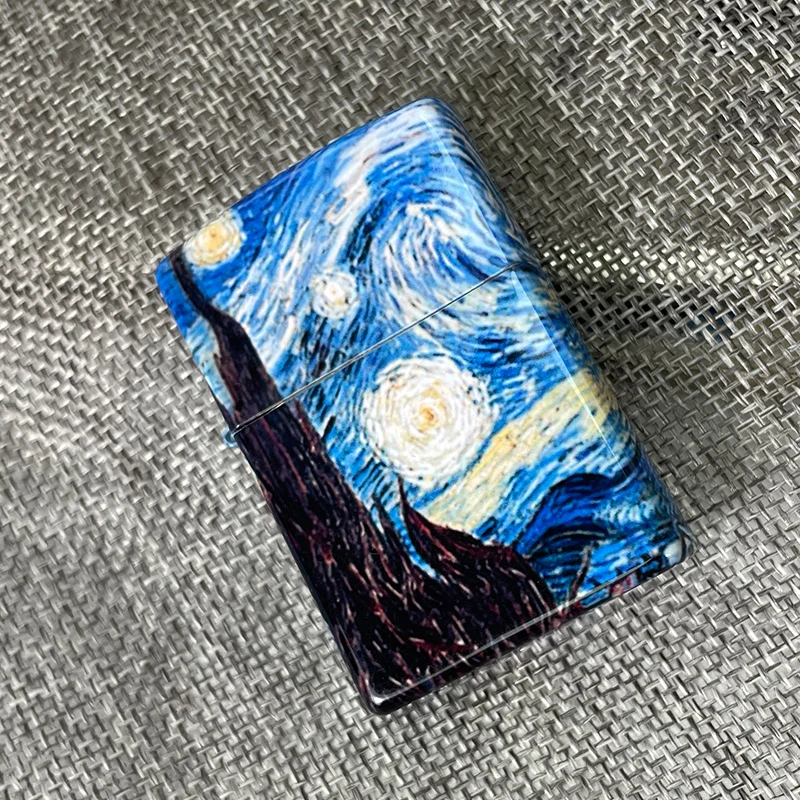 classic Van Gogh Starry Night Zippo lighter in blue sky