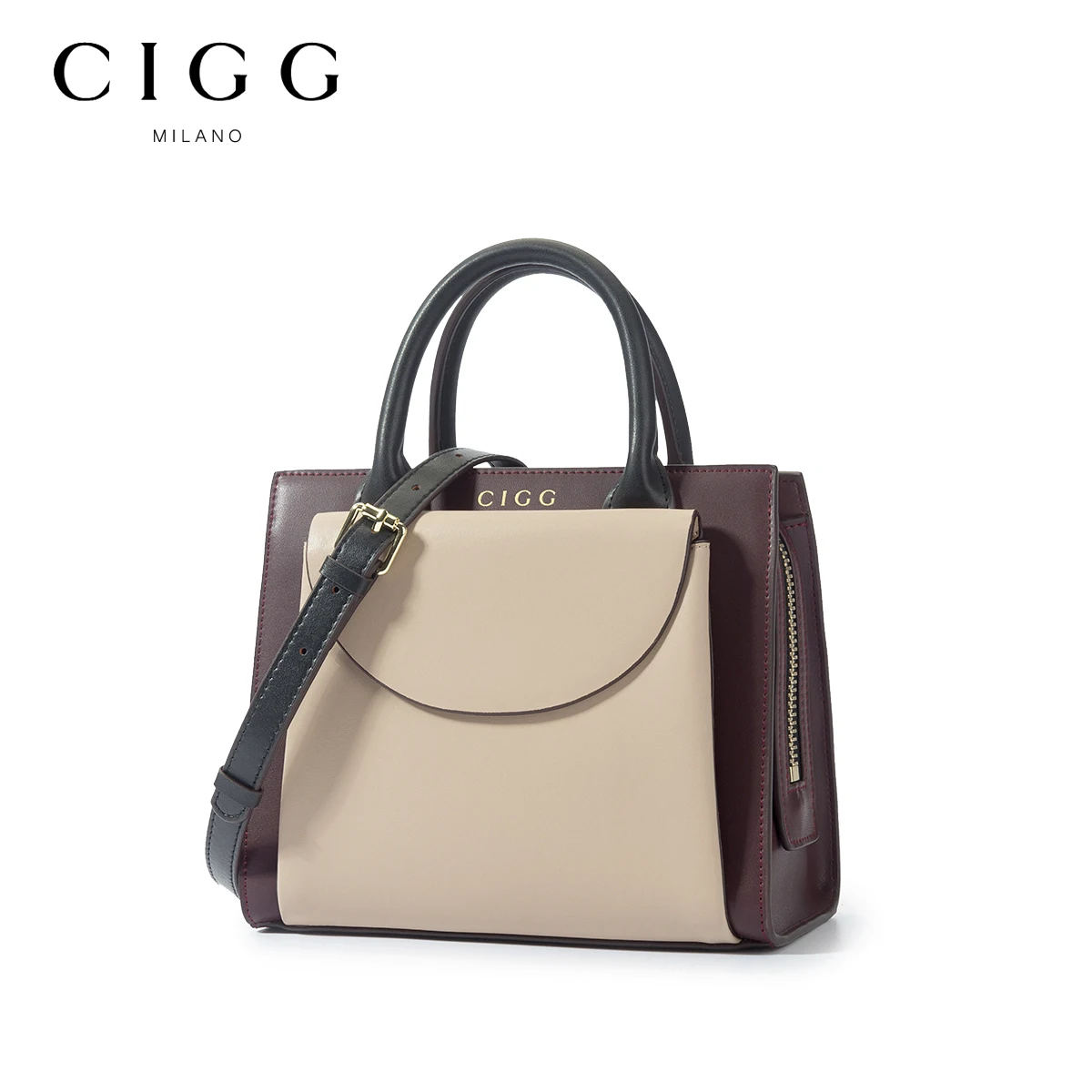

CIGG 2019 New Arrival High Grade Genuine Leather Foreign Gas Portable Messenger Bag Girl Envelope