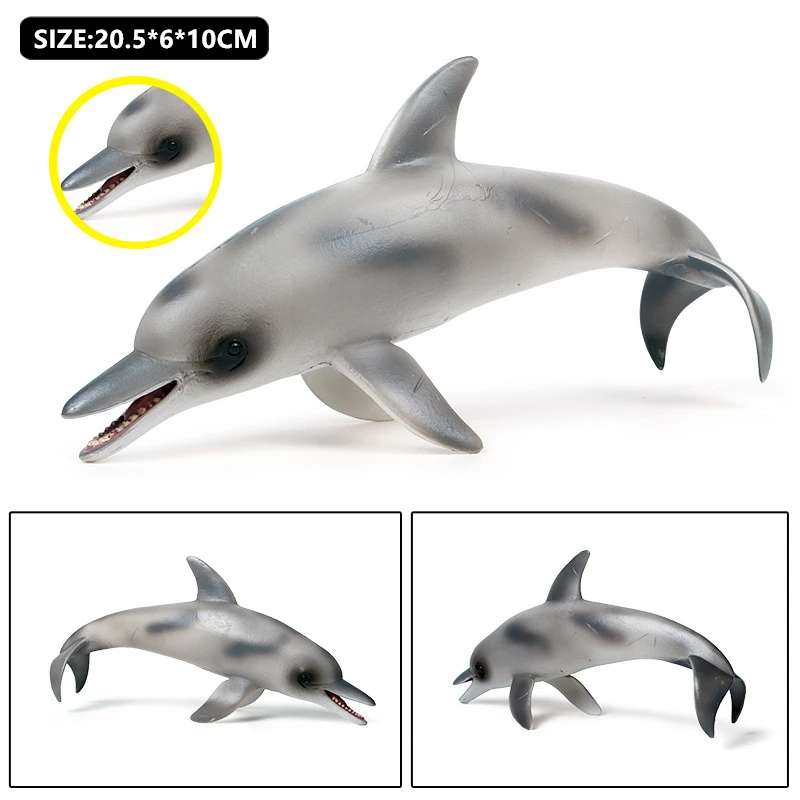 Детские Твердые пластиковые пятнистый Дельфин плюс залив дельфинов моделирование морского дна модель животного Коллекционирование