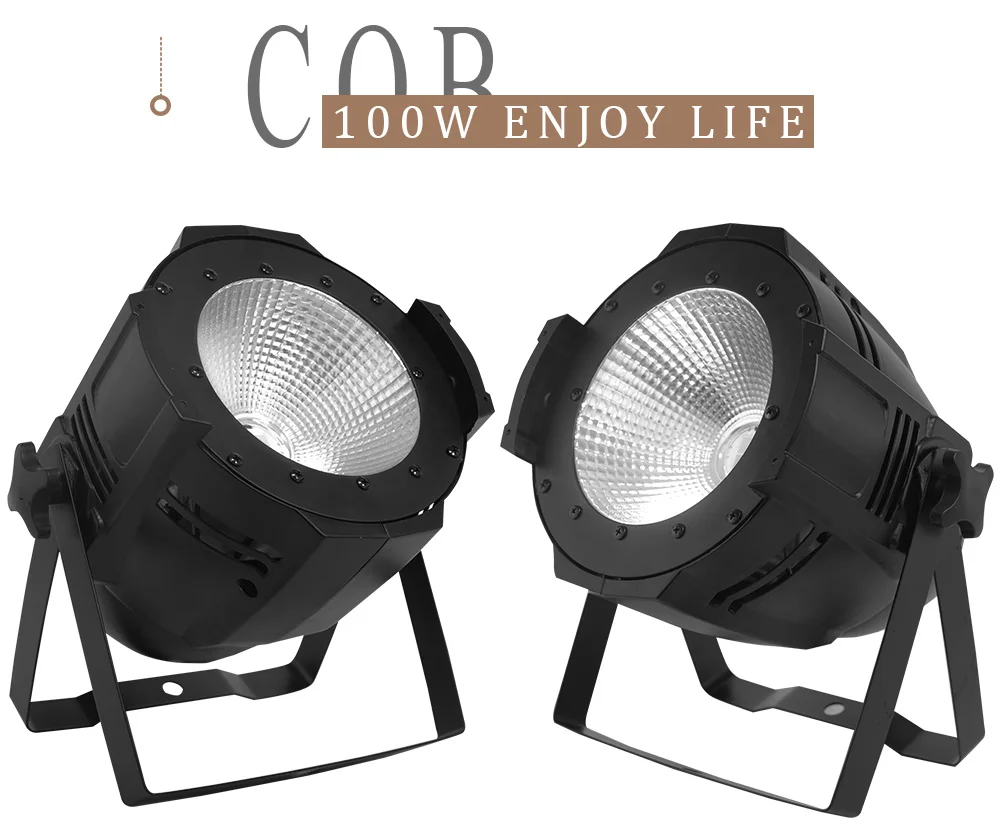 10 шт./лот Новый 100 Вт COB LED PAR свет/многофункциональный телевидения DMX свадьбы Бар КТВ диско DJ Освещение par led