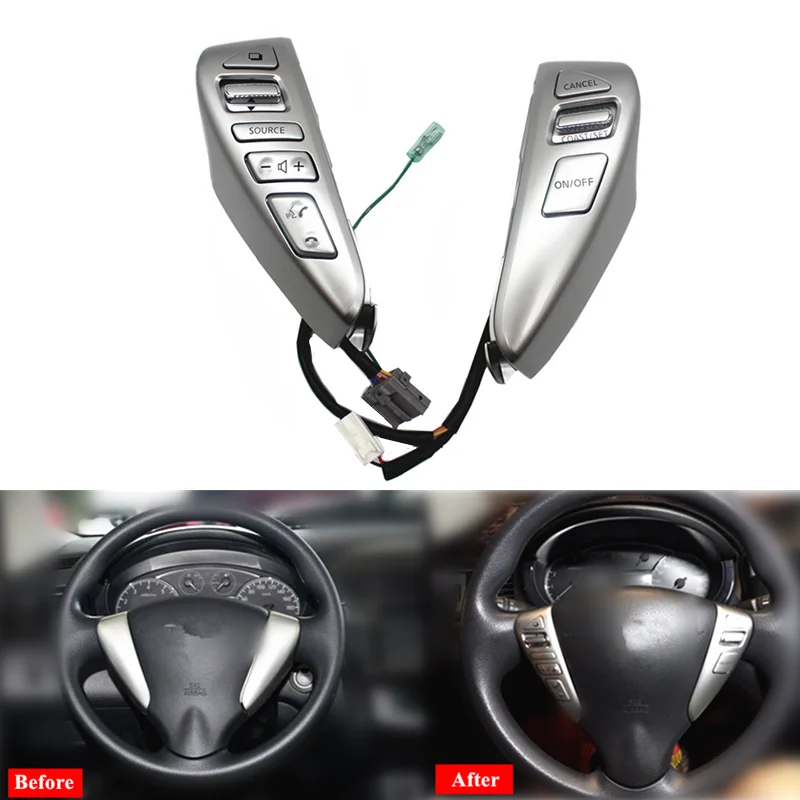 PUFEITE Кнопка круизного управления на рулевом колесе для Nissan New Sylphy Livina Tiida