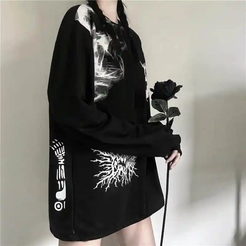 NiceMix Harajuku футболка женская черная футболка с принтом комиксов унисекс рубашка с длинным рукавом женская уличная футболка