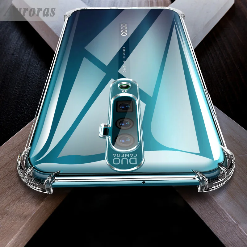 

Auroras For OPPO Reno Case Transparent Official Original Shockproof Clear Phone Cover For Reno 10X Zoom Airbag Case Reno 2 Z F