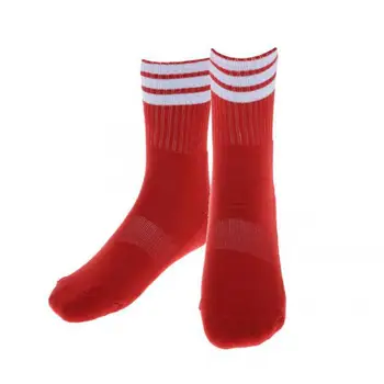 

Stripe Sports Running Football Soccer Elasticity Short Socks Red