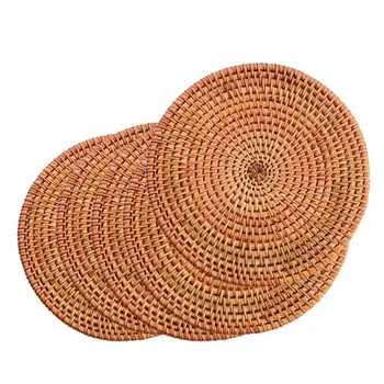 

5 Pcs Rattan Trivets for Hot Dishes-Insulated Hot Pads,Durable Pot Holder for Table,Heat Resistant Mats for Kitchen