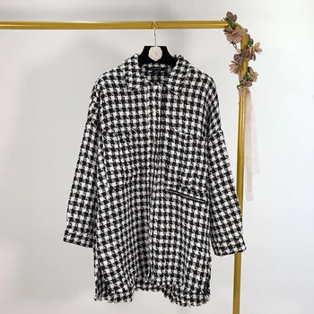 

TVVOVVIN 2019 Autumn New Fashion Women Woolen Coat Wild Casual Fashion Ladies Woolen Coats Single Breasted Women Clothing B042