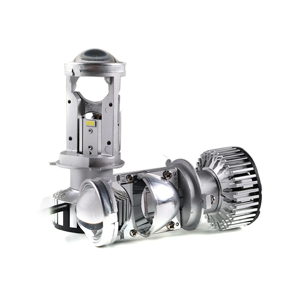 

SANVI New Arrival 2pc Auto H4 Mini Bi LED Lens Headlight 48W 5500 Car LED Headlight Car Motorcycle Light Retrofit Kits
