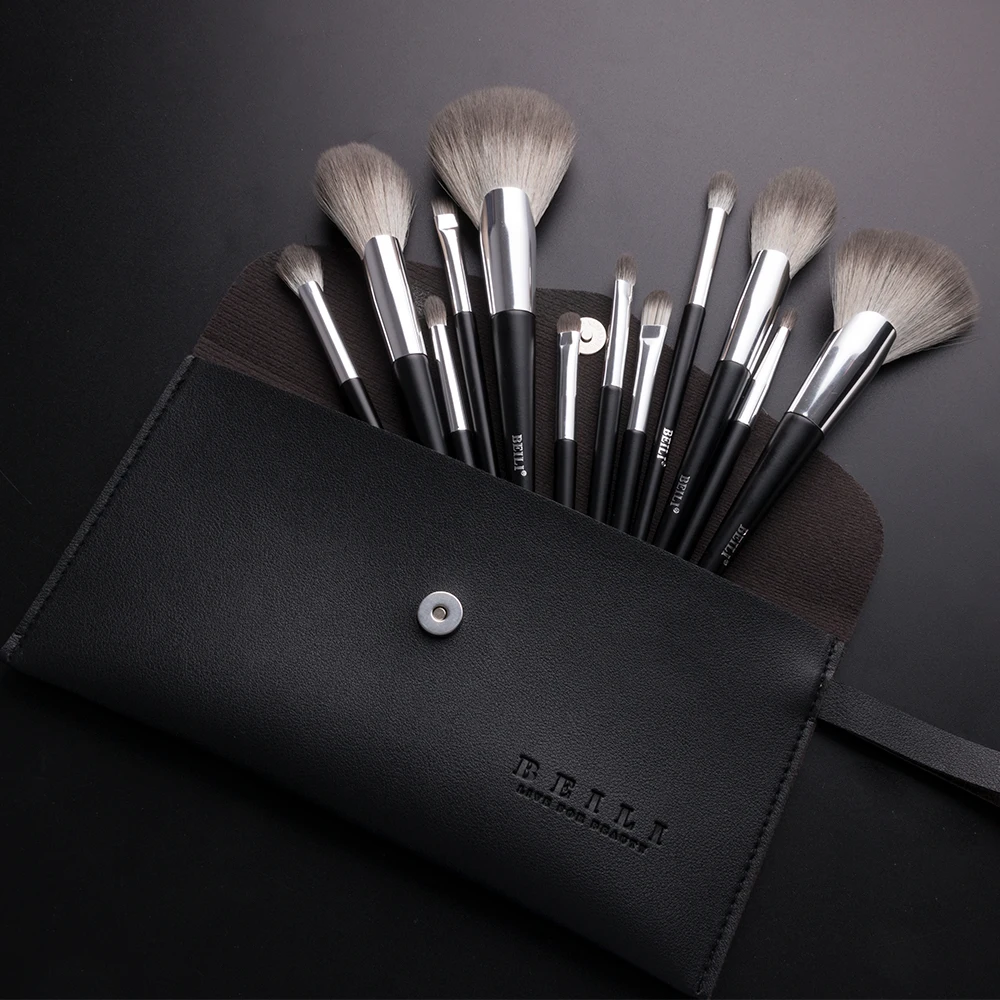 BANFI 10Pcs Elegant White Makeup Brushes Set Noble Cosmetics with Case  Powder Foundation Beginner Beauty Make Up Maquiagem Tools - AliExpress