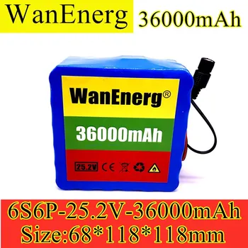 

18650-6S6P 24V 36Ah 25.2V lithium battery pack batteries for electric motor bicycle ebike scooter wheelchair cropper with BMS