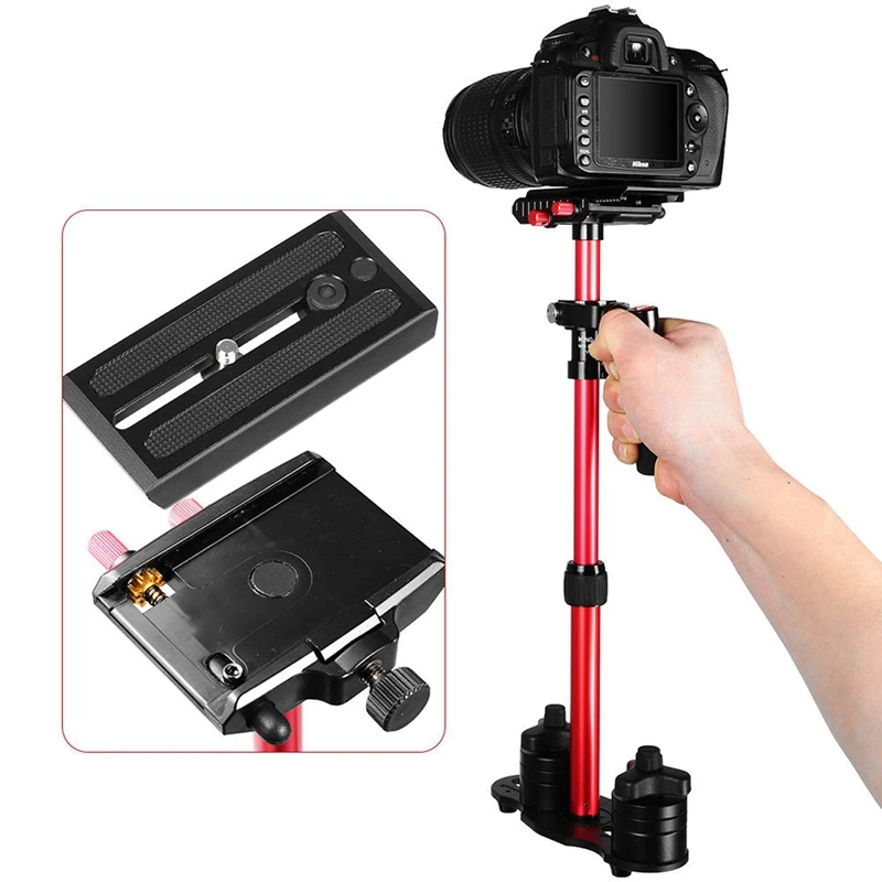 KINGJOY VS040 алюминиевый стедикам ручной видеокамеры Стабилизатор для DSLR SLR камеры