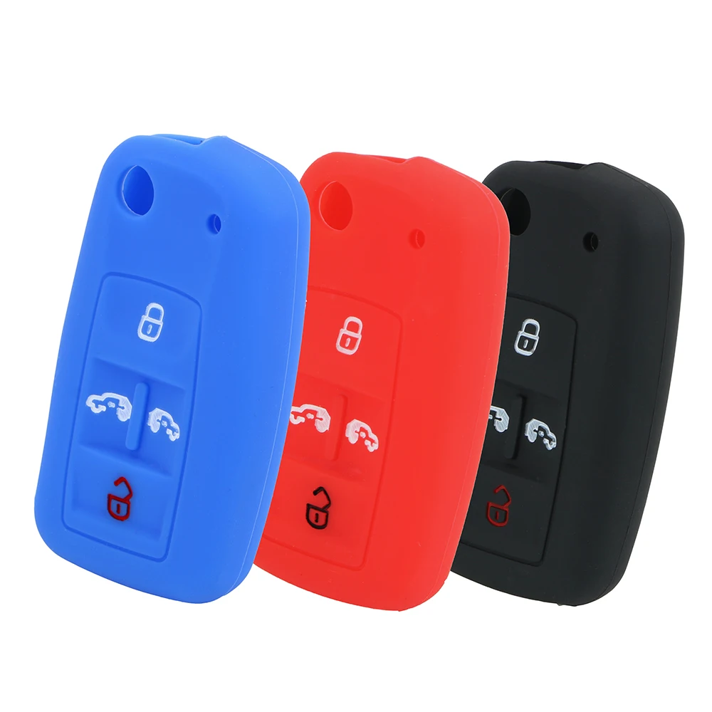 

For Volkswagen Multivan Sharan Caravelle Transporter Caddy Silicone 4 Button Car Remote Key Fob Cover Case Car Key Protector