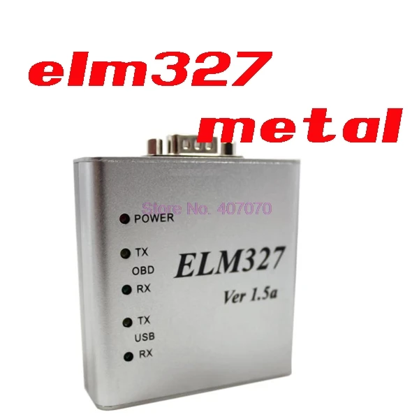 by DHL/Fedex 10pcs ELM327 Metal Aluminum OBD2 Auto Diagnostic Tool ELM 327 USB Metal Interface Code Reader Scanner V1.5/V1.5a