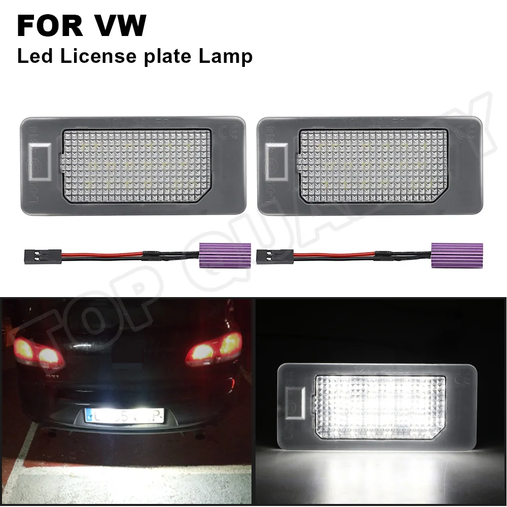 12V Canbus LED Number License Plate Light For VW Golf Mk6 Mk7 Touareg