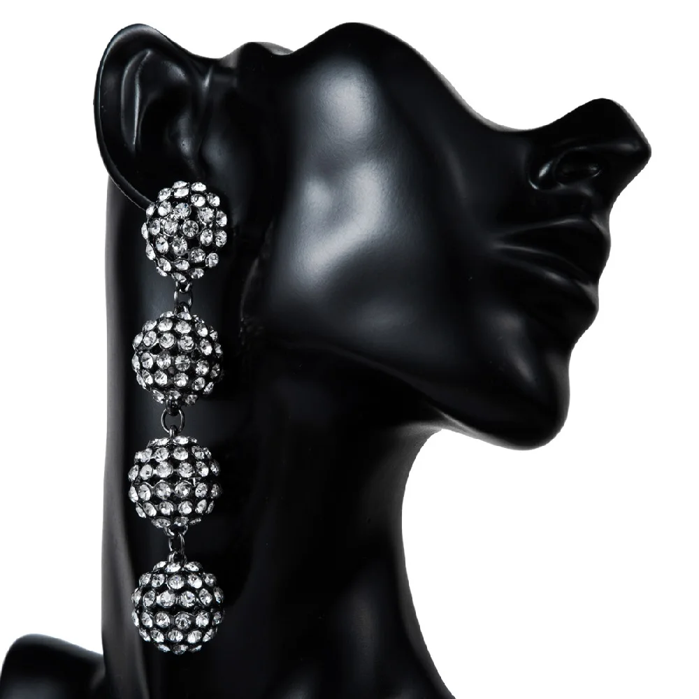 Высококлассные Модные Преувеличенные большие именные Многослойные Акриловые серьги с шариками