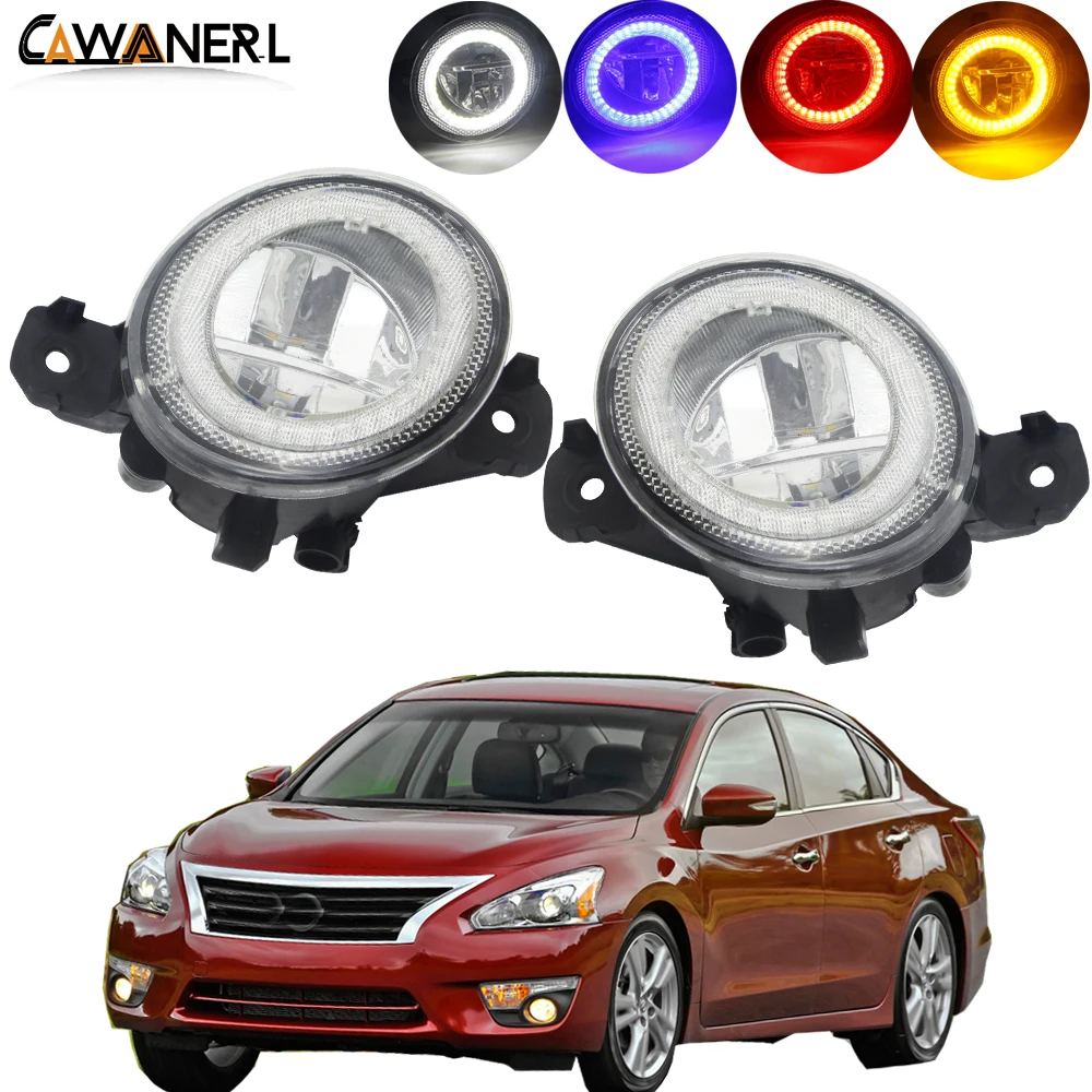 

2 X Car Fog Light 4000LM LED Angel Eye Daytime Running Lamp H11 12V Accessories For Nissan Altima 2007-2018
